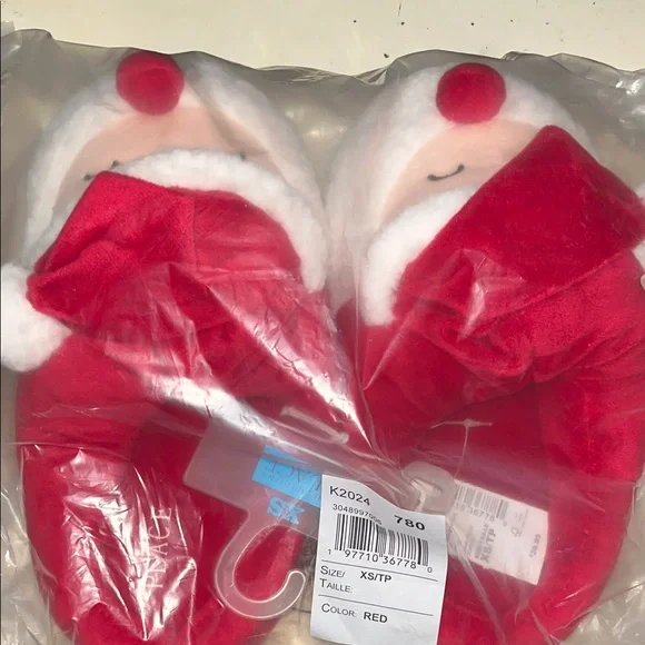 Brand new The Children's Place Red and White Santa Slippers - Picture 2 of 3